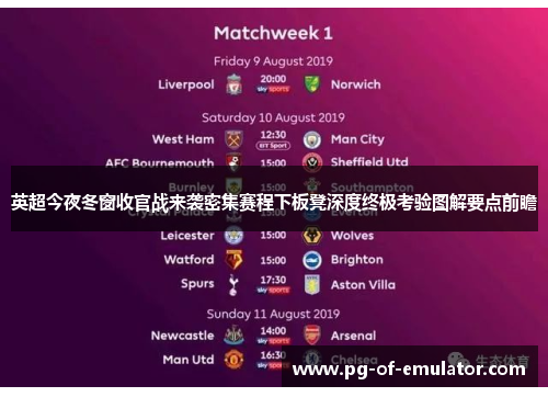 英超今夜冬窗收官战来袭密集赛程下板凳深度终极考验图解要点前瞻